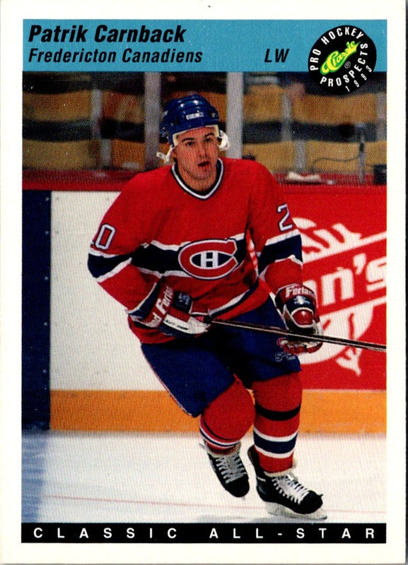 1993 Classic Pro Prospects Patrik Carnback #105