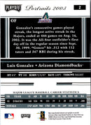 2003 Playoff Portraits Luis Gonzalez