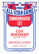 1987 Topps Lou Whitaker