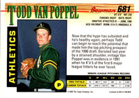 1993 Bowman Todd Van Poppel #681