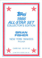 1986 Topps Glossy Brian Fisher #30