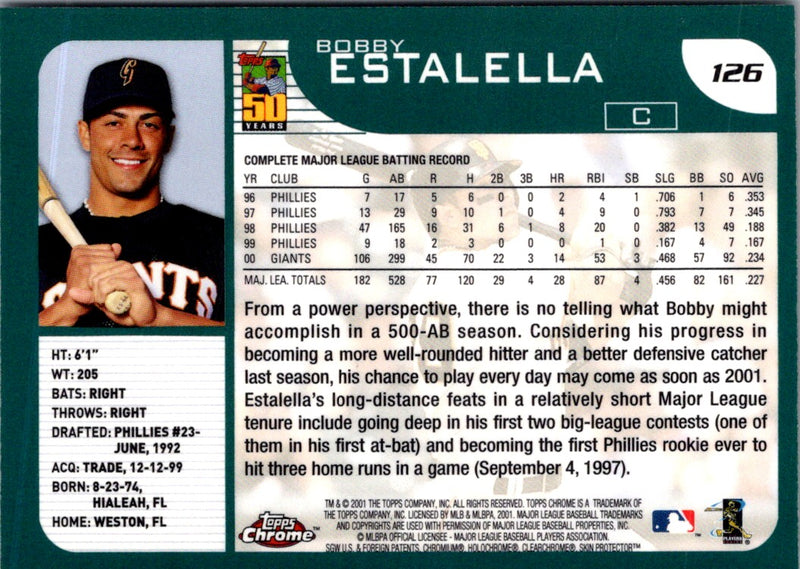 2001 Topps Chrome Bobby Estalella