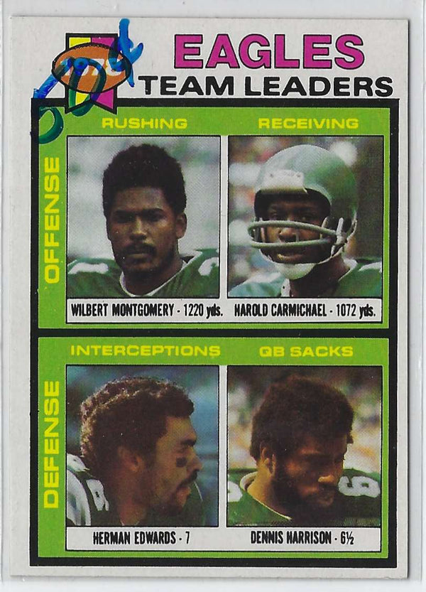 1979 Topps Wilbert Montgomery/Harold Carmichael/Herman Edwards/Dennis Harrison #151 Hot