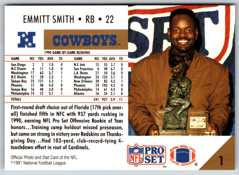 1992 Pro Set Power Emmitt Smith