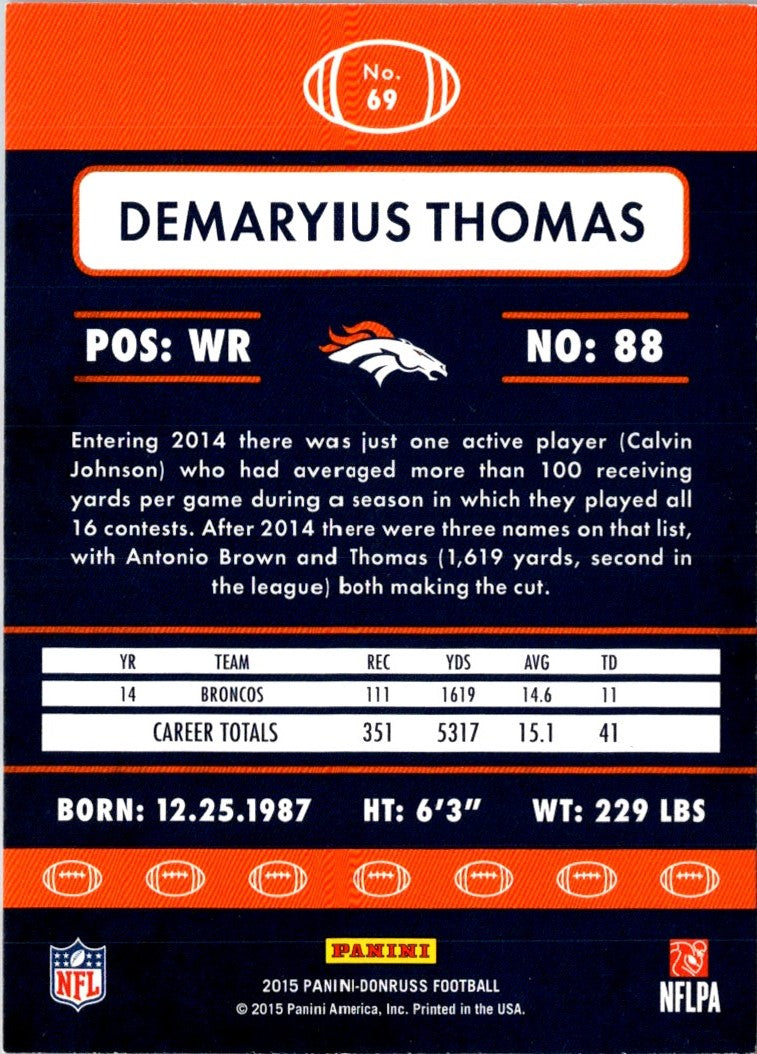 2015 Donruss Demaryius Thomas