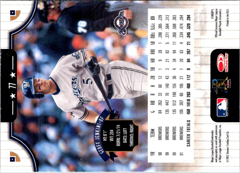 2002 Donruss Geoff Jenkins