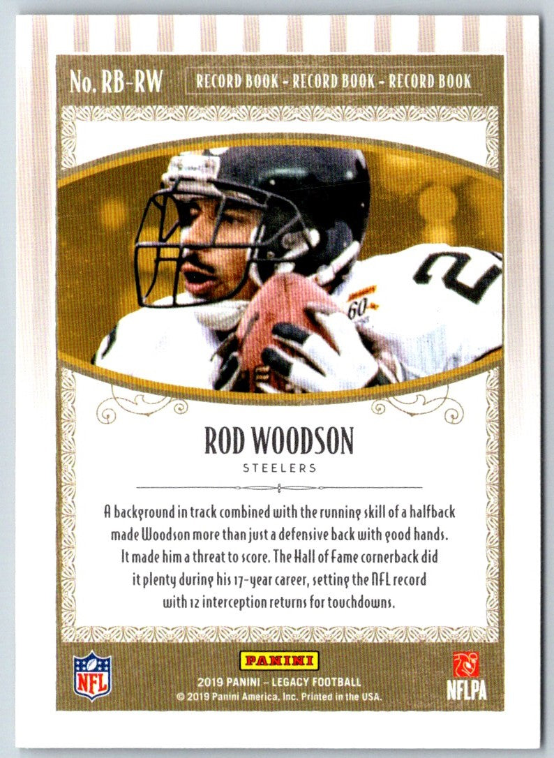 2019 Panini Legacy Record Book Rod Woodson