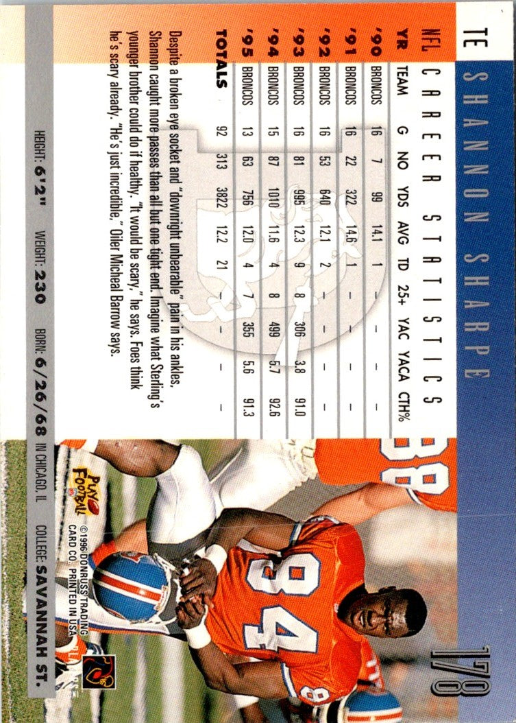 1996 Donruss Shannon Sharpe