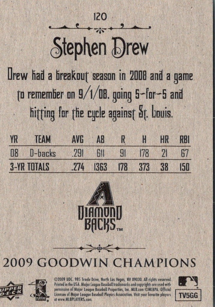 2009 Upper Deck Goodwin Champions Stephen Drew