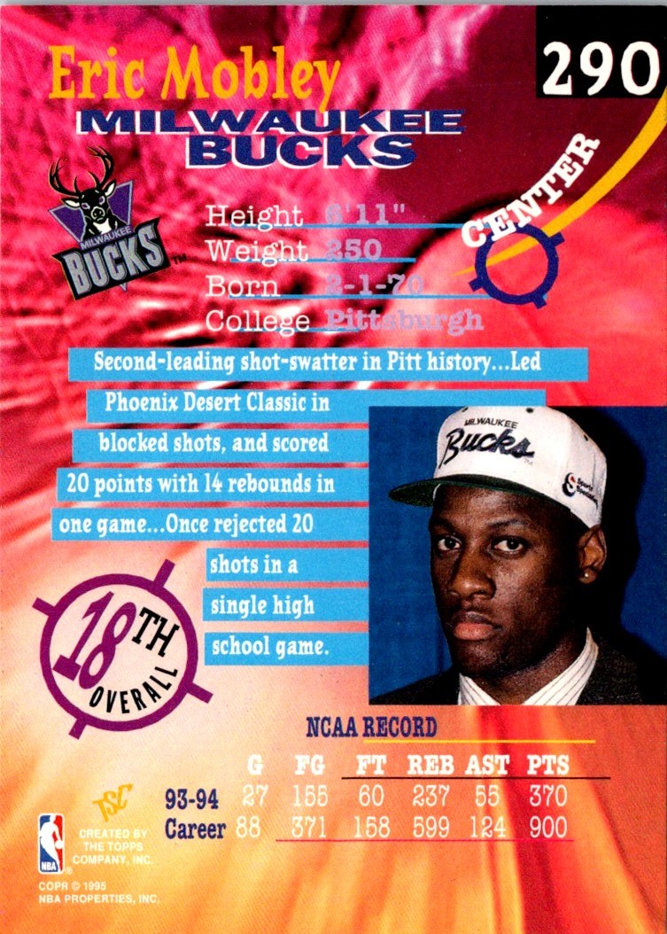 1994 Stadium Club Super Teams NBA Finals Eric Mobley