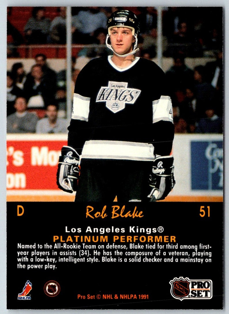 1991 Pro Set Platinum Rob Blake