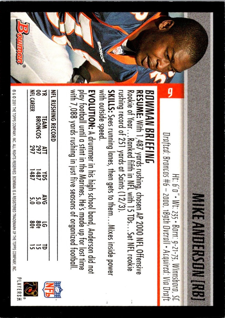 2001 Bowman Mike Anderson