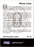 1994 Playoff Club Howie Long #PC-10