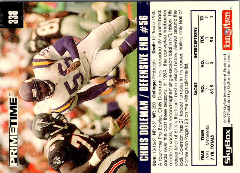 1992 Skybox Impact Chris Doleman