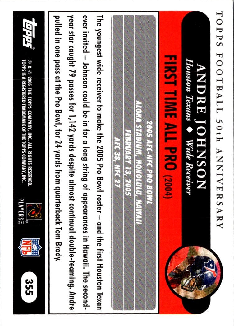 2005 Topps Andre Johnson