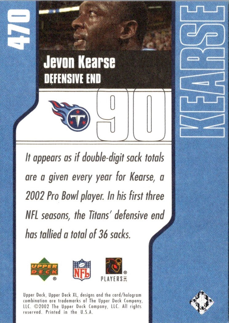 2002 Upper Deck XL Jevon Kearse