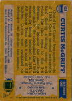 1982 Topps Curtis McGriff #428 Rookie