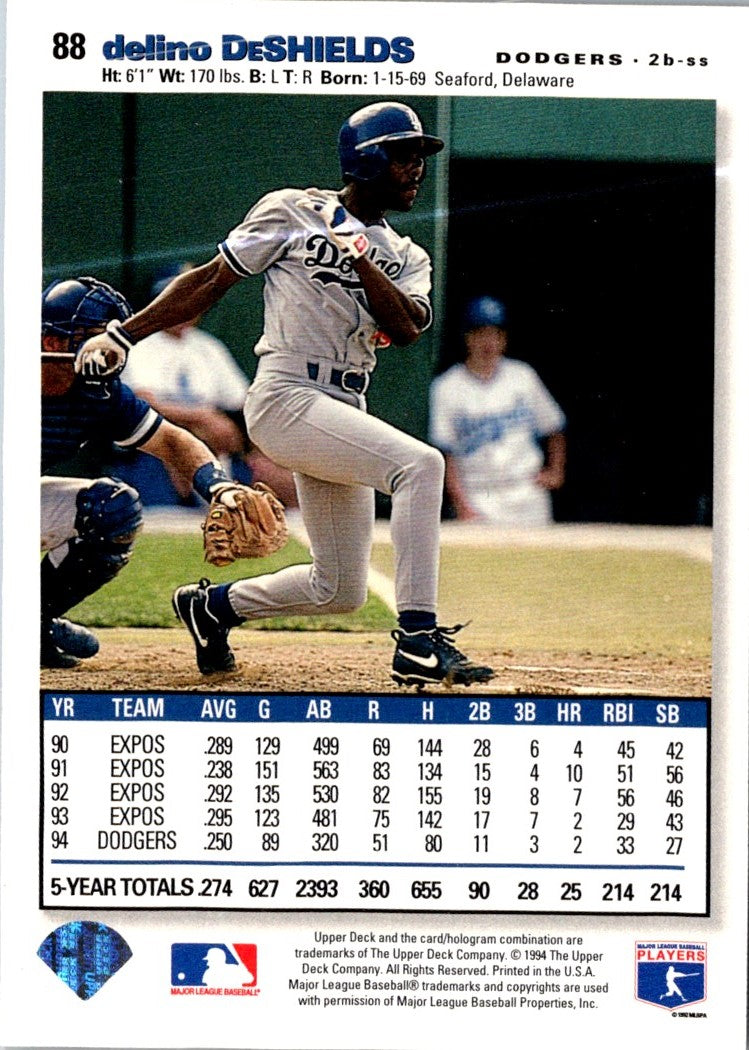 1995 Collector's Choice SE Delino DeShields