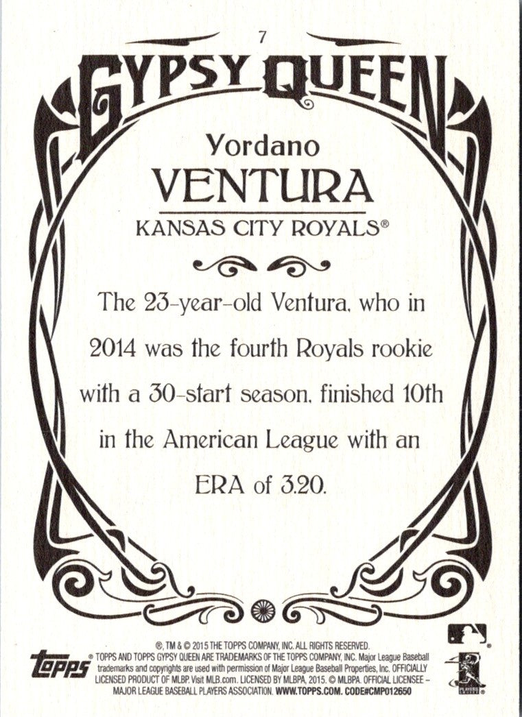 2015 Topps Gypsy Queen Yordano Ventura