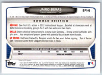 2014 Bowman Jairo Beras #BP105