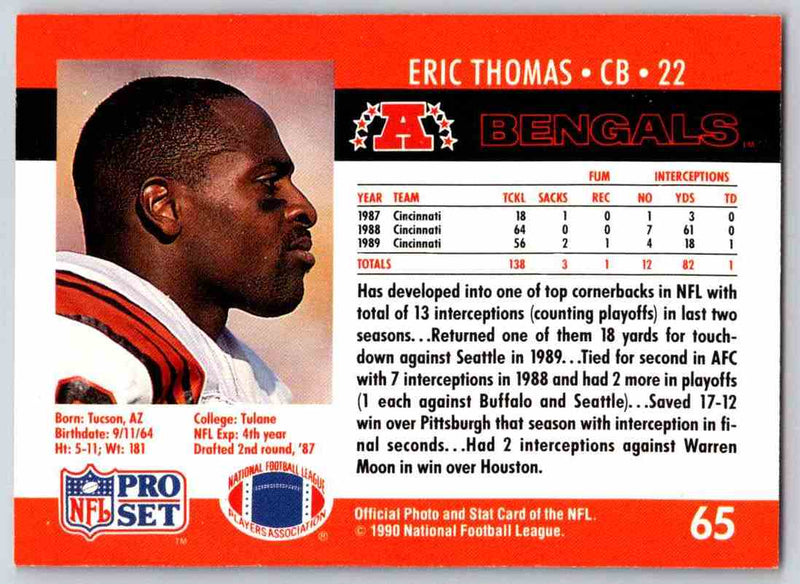 1990 Pro Set Eric Thomas