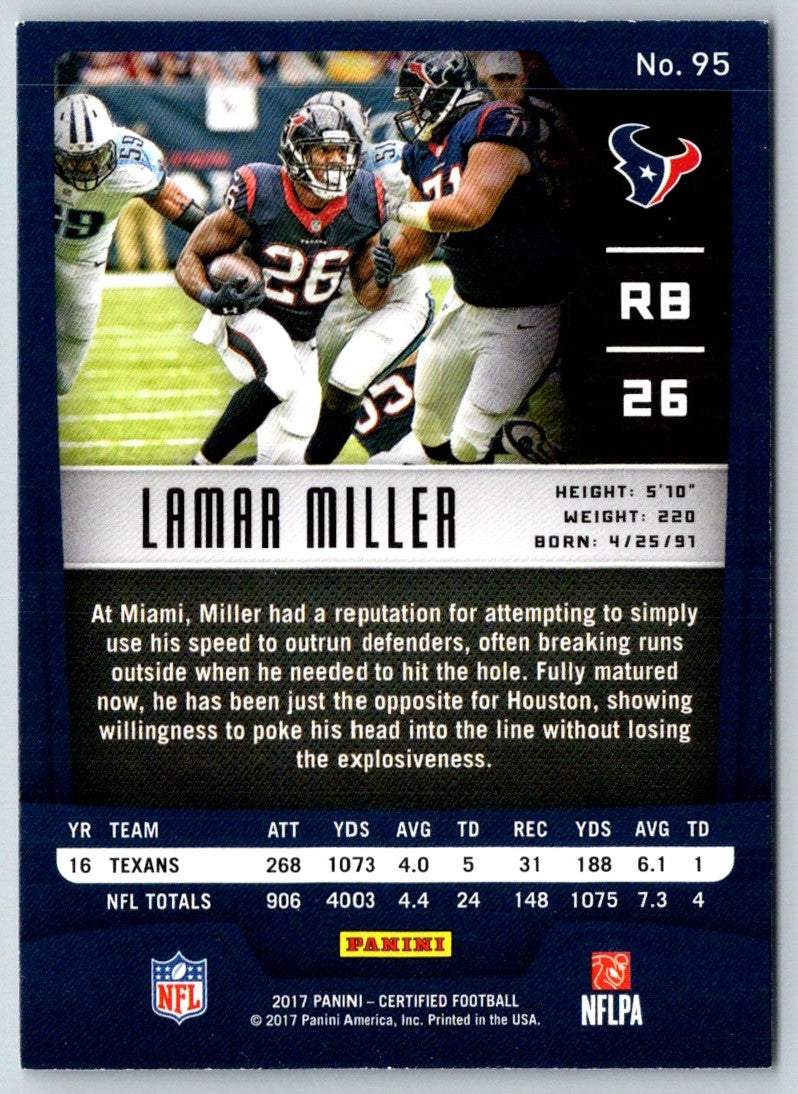2017 Panini Plates & Patches Lamar Miller