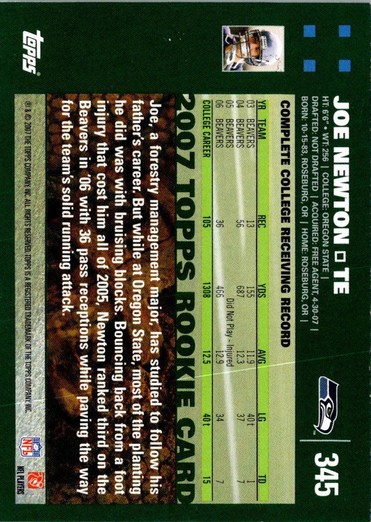 2007 Topps Joe Newton