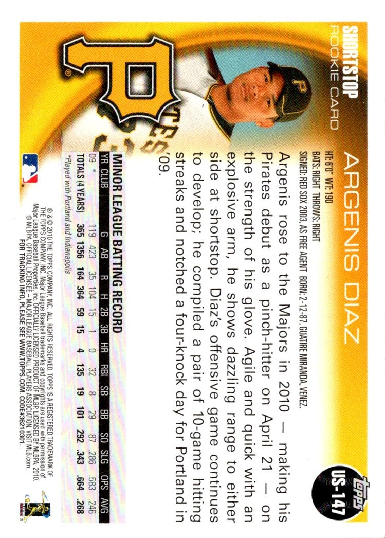 2010 Topps Update Argenis Diaz