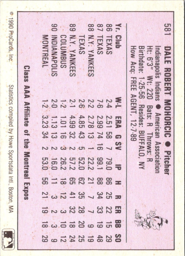 1990 ProCards AAA Dale Mohorcic