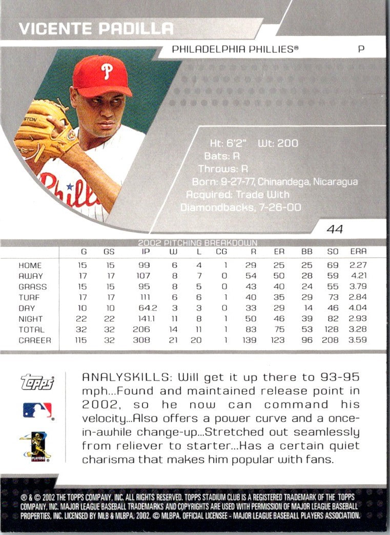 2003 Stadium Club Vicente Padilla
