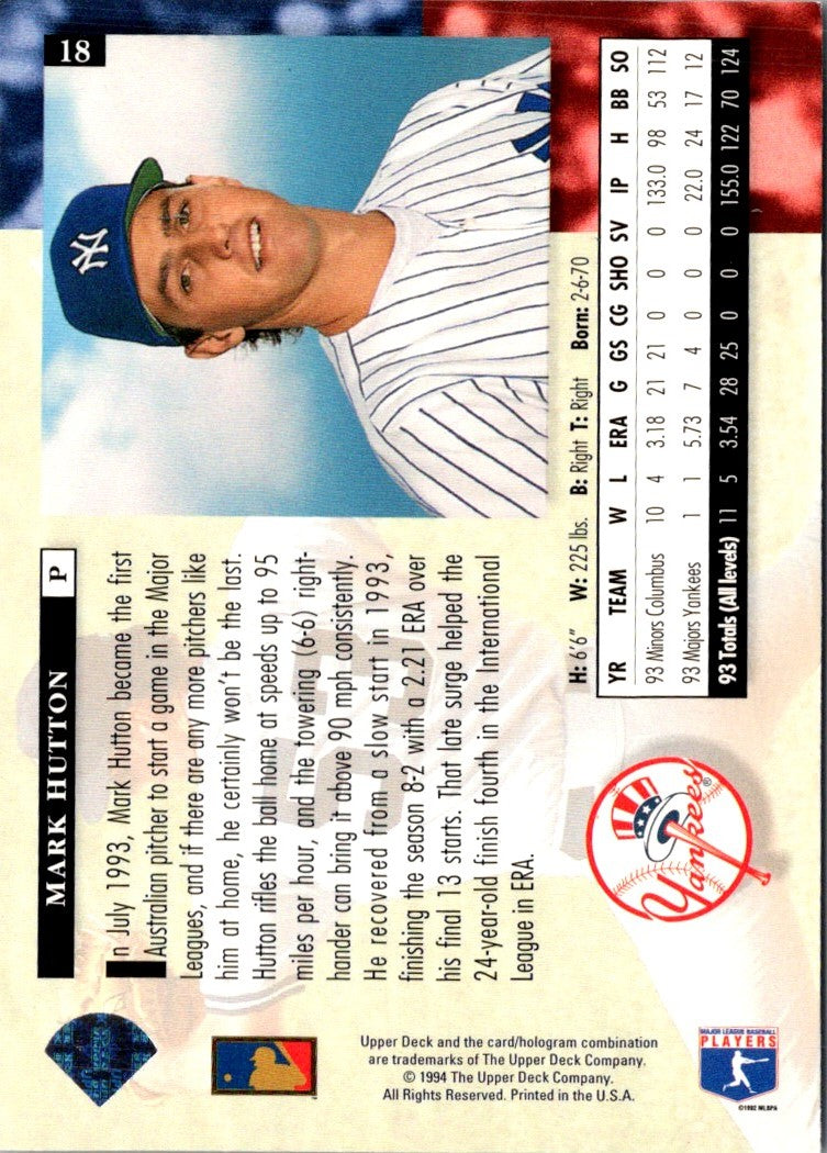 1994 Upper Deck Electric Diamond Mark Hutton