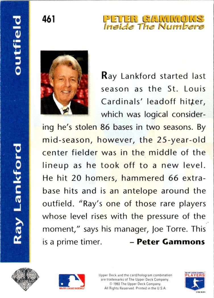 1993 Upper Deck Ray Lankford