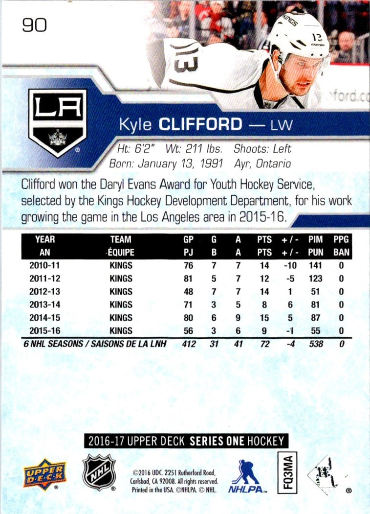 2016 Upper Deck Kyle Clifford