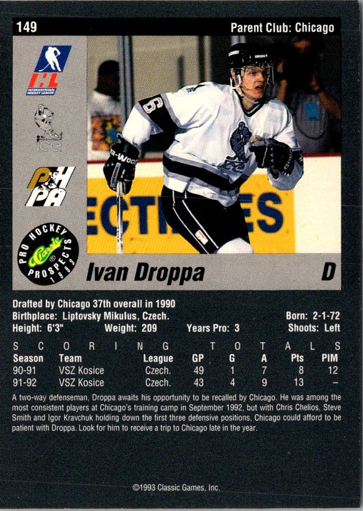 1993 Classic Pro Prospects Ivan Droppa