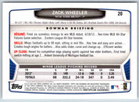 2013 Bowman Zack Wheeler #20