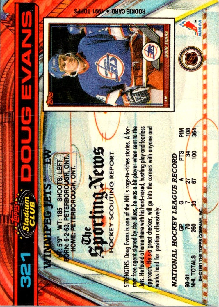1991 Stadium Club Doug Evans