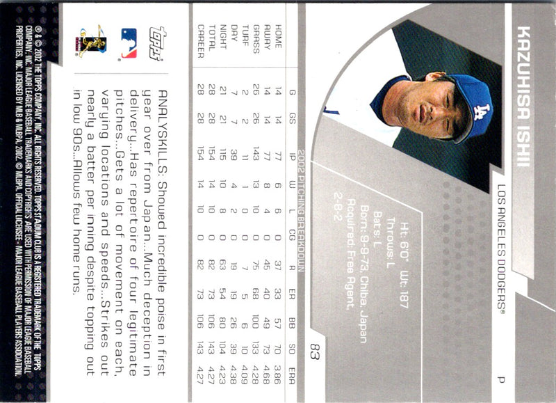 2002 Topps Kazuhisa Ishii