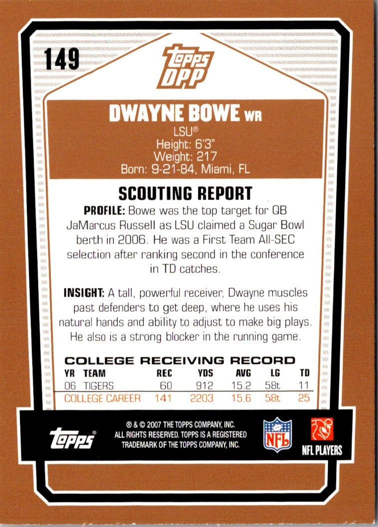 2007 Topps Draft Picks & Prospects Dwayne Bowe