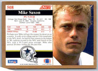 1991 Score Mike Saxon #508