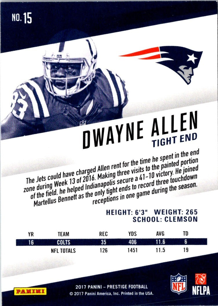 2017 Panini Prestige Dwayne Allen