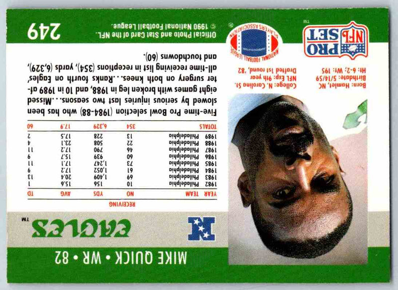 1990 Pro Set Mike Quick