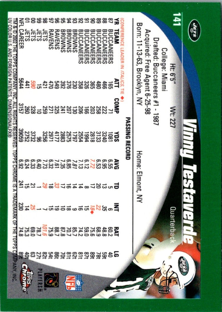 1997 Topps Chrome Vinny Testaverde
