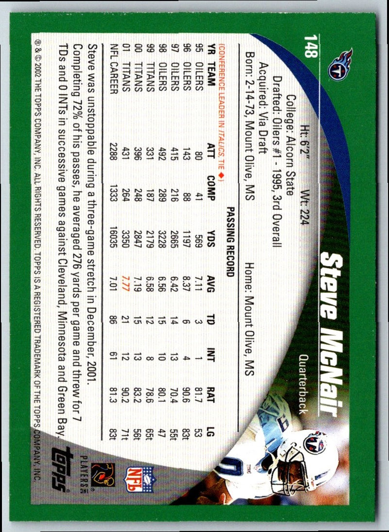 2002 Topps Steve McNair