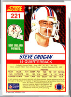 1990 Score Steve Grogan #221