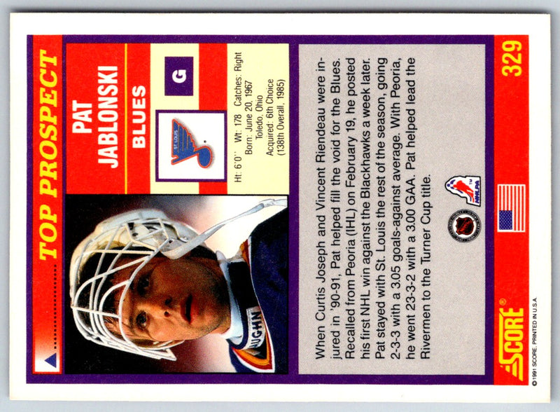 1991 Score American Pat Jablonski