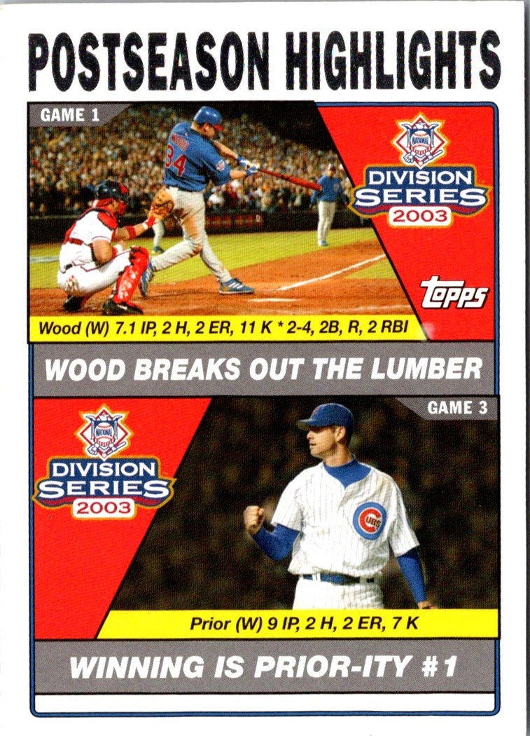 2004 Topps Kerry Wood/Mark Prior