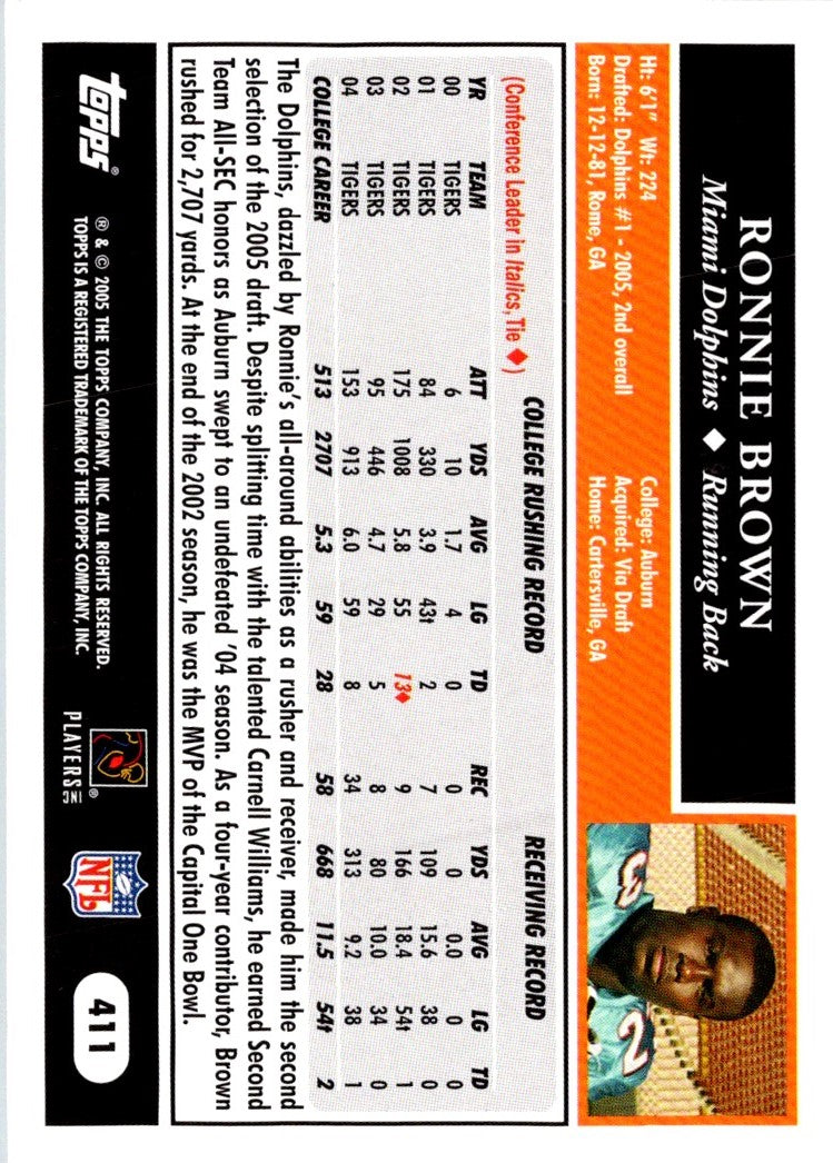 2005 Topps Ronnie Brown