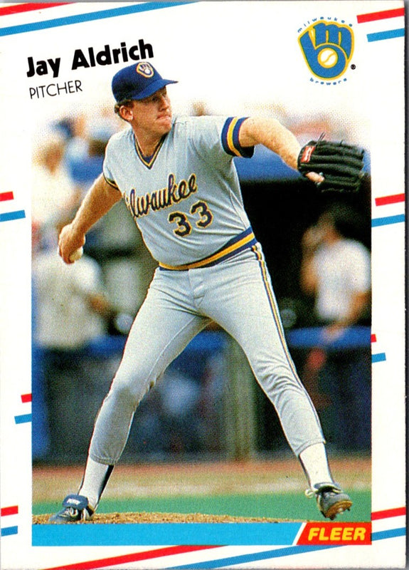 1988 Fleer Jay Aldrich #155 Rookie