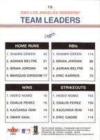 2003 Fleer Tradition Shawn Green/Hideo Nomo #15