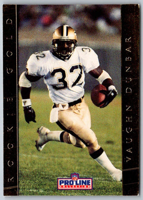 1992 Pro Line Portraits Rookie Gold Vaughn Dunbar #19